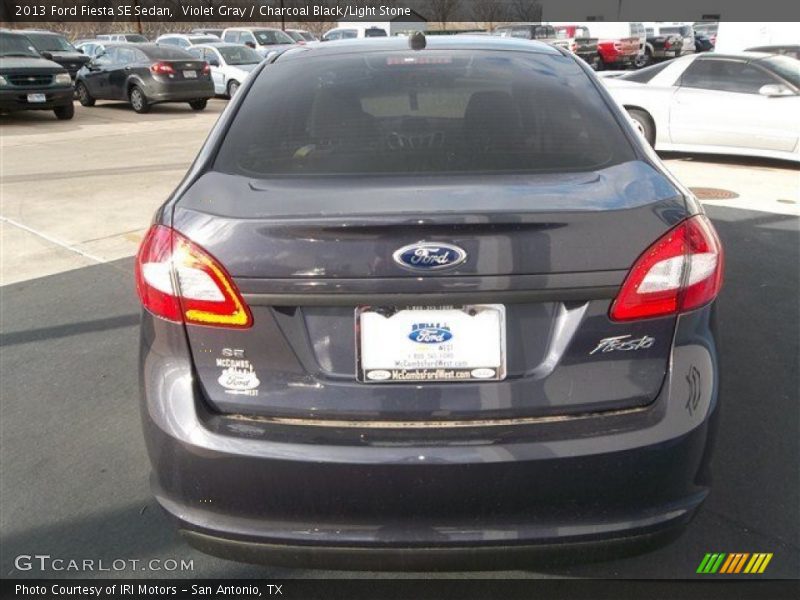 Violet Gray / Charcoal Black/Light Stone 2013 Ford Fiesta SE Sedan