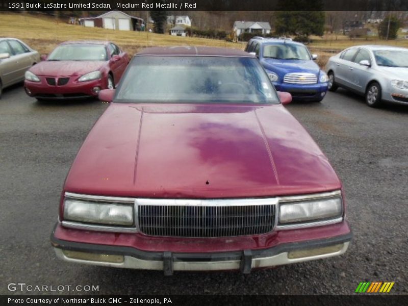 Medium Red Metallic / Red 1991 Buick LeSabre Limited Sedan
