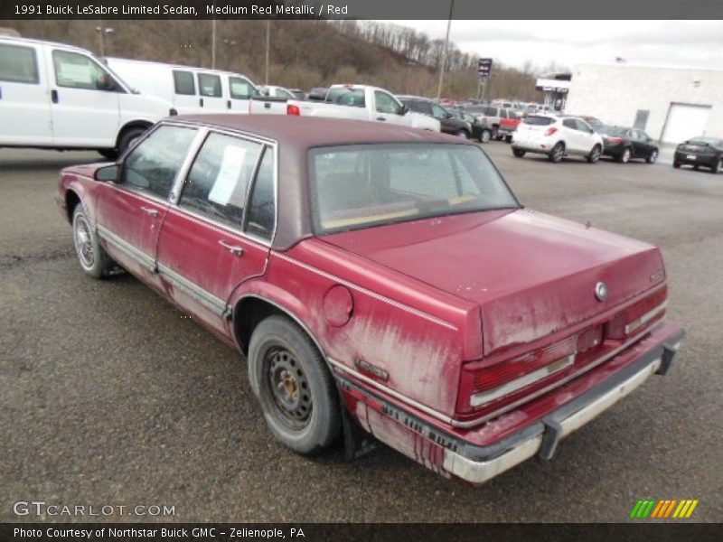 Medium Red Metallic / Red 1991 Buick LeSabre Limited Sedan