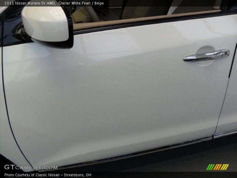 Glacier White Pearl / Beige 2011 Nissan Murano SV AWD
