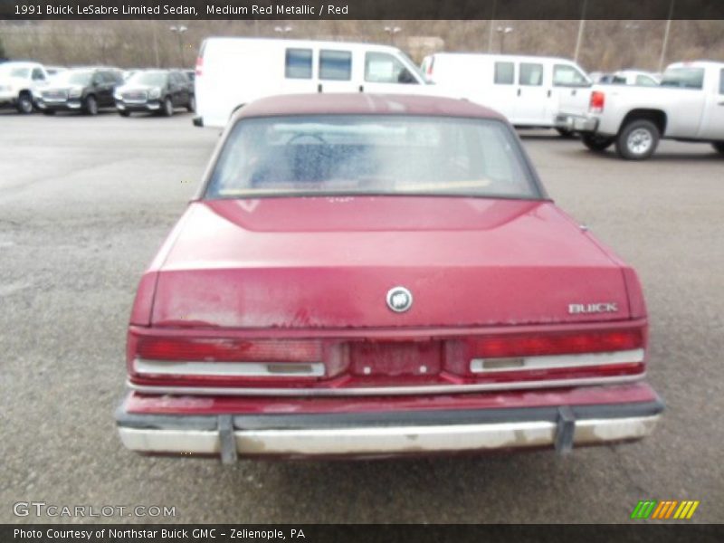 Medium Red Metallic / Red 1991 Buick LeSabre Limited Sedan