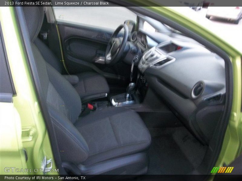 Lime Squeeze / Charcoal Black 2013 Ford Fiesta SE Sedan