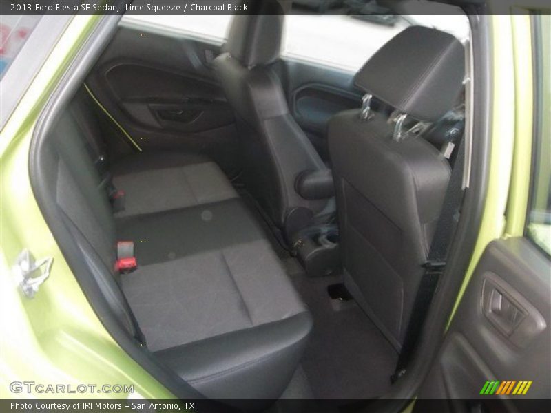 Lime Squeeze / Charcoal Black 2013 Ford Fiesta SE Sedan