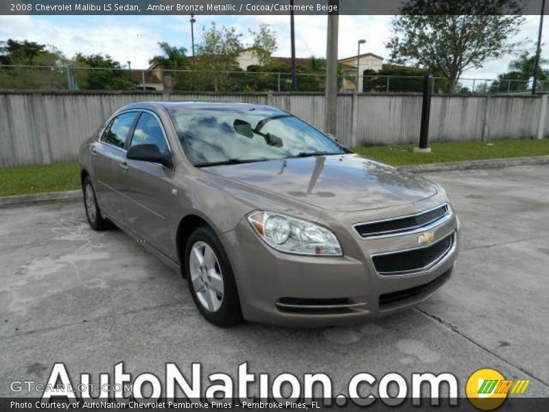 Amber Bronze Metallic / Cocoa/Cashmere Beige 2008 Chevrolet Malibu LS Sedan