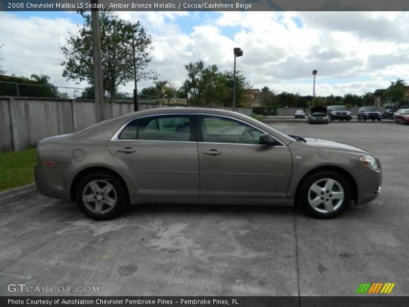 Amber Bronze Metallic / Cocoa/Cashmere Beige 2008 Chevrolet Malibu LS Sedan