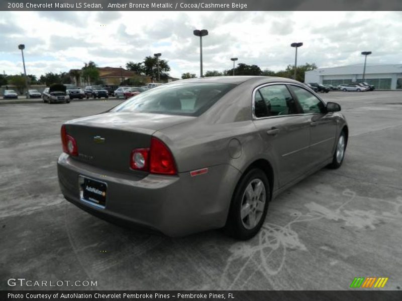 Amber Bronze Metallic / Cocoa/Cashmere Beige 2008 Chevrolet Malibu LS Sedan