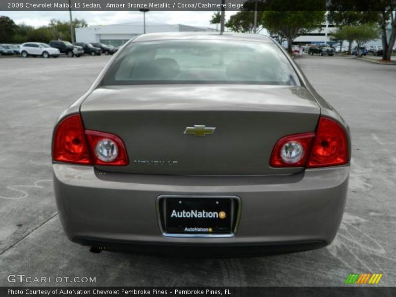 Amber Bronze Metallic / Cocoa/Cashmere Beige 2008 Chevrolet Malibu LS Sedan