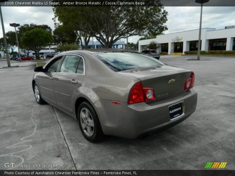 Amber Bronze Metallic / Cocoa/Cashmere Beige 2008 Chevrolet Malibu LS Sedan