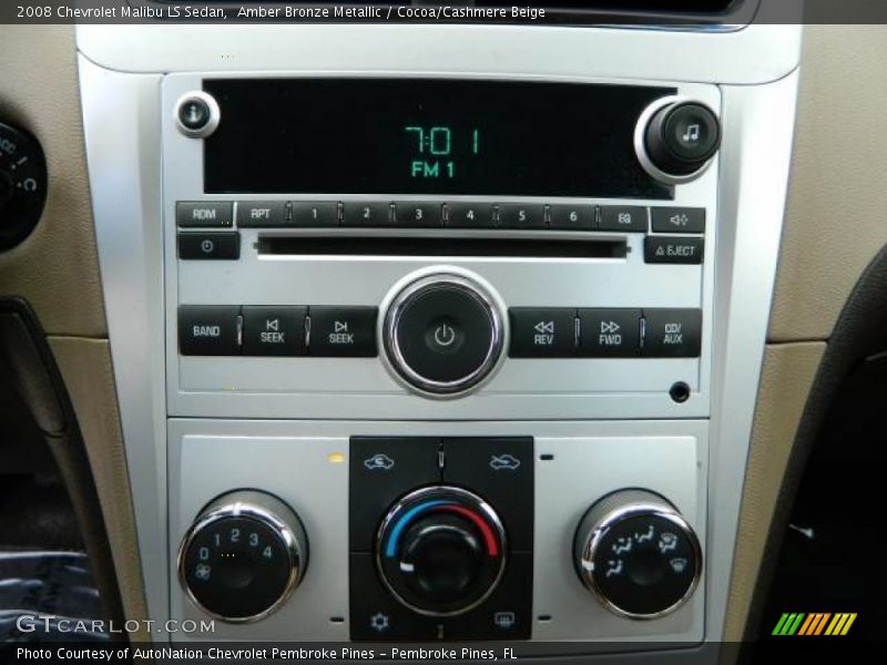 Amber Bronze Metallic / Cocoa/Cashmere Beige 2008 Chevrolet Malibu LS Sedan