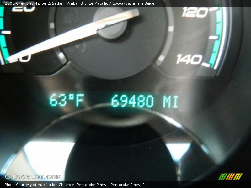 Amber Bronze Metallic / Cocoa/Cashmere Beige 2008 Chevrolet Malibu LS Sedan