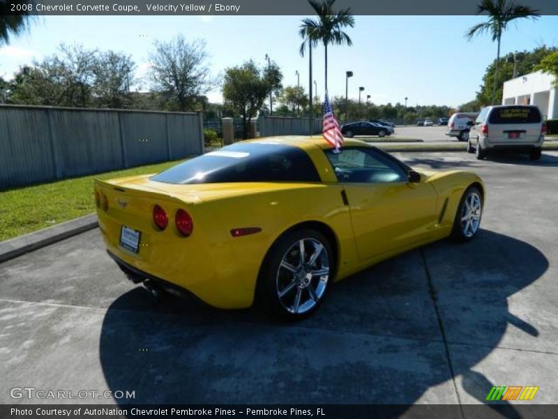 Velocity Yellow / Ebony 2008 Chevrolet Corvette Coupe