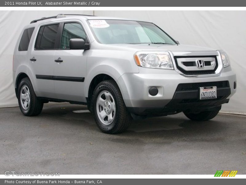 Alabaster Silver Metallic / Gray 2011 Honda Pilot LX