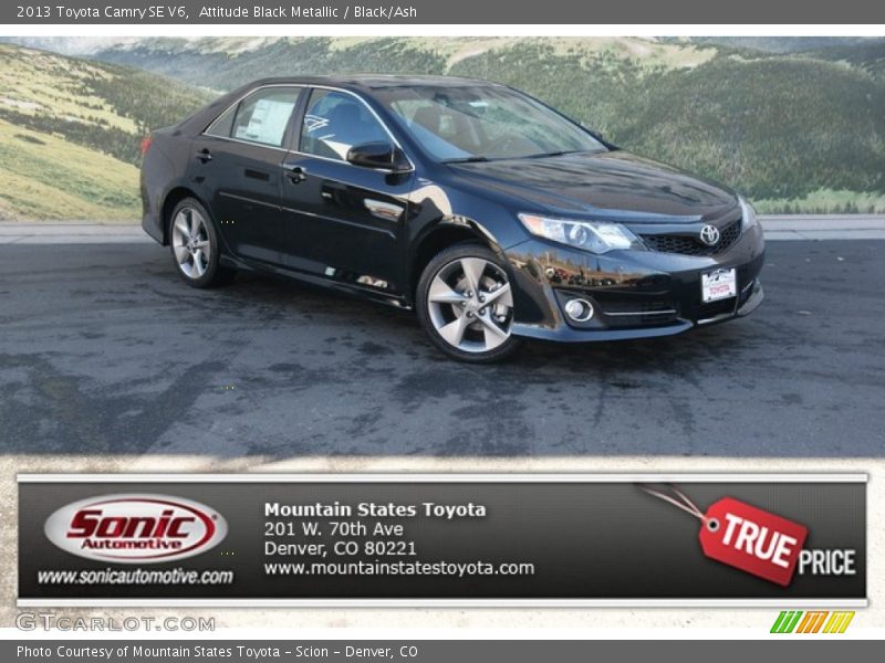 Attitude Black Metallic / Black/Ash 2013 Toyota Camry SE V6