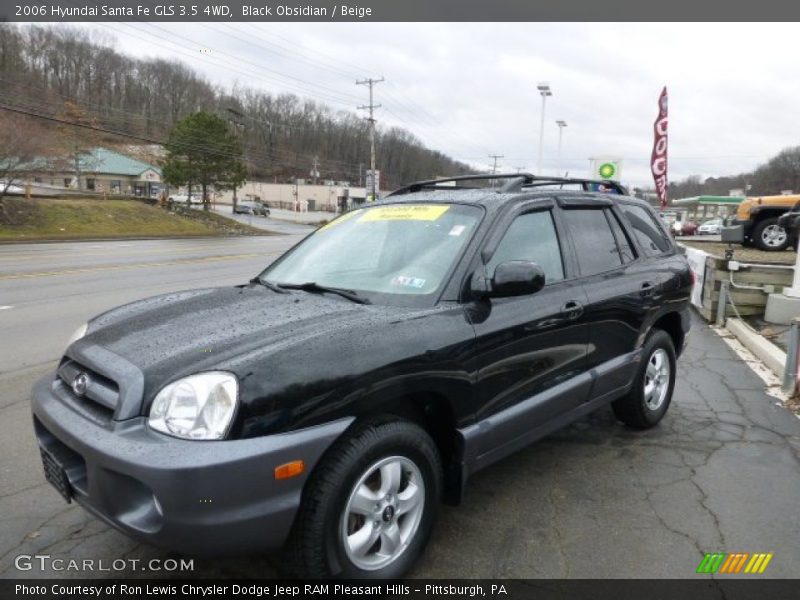 Black Obsidian / Beige 2006 Hyundai Santa Fe GLS 3.5 4WD
