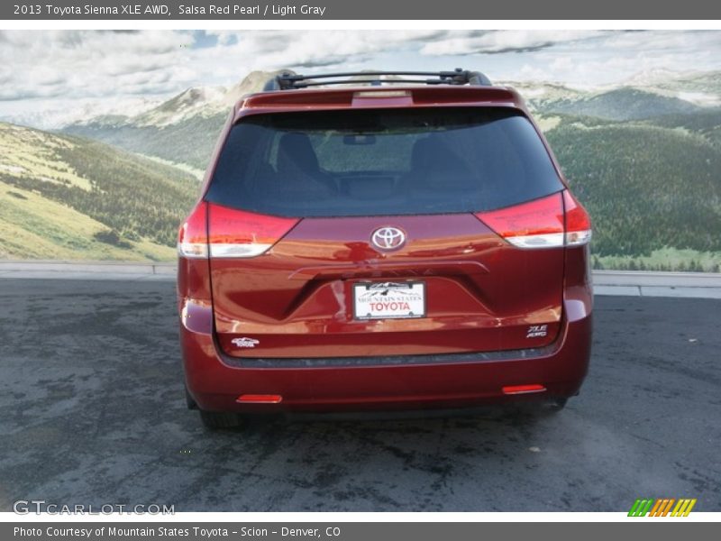 Salsa Red Pearl / Light Gray 2013 Toyota Sienna XLE AWD