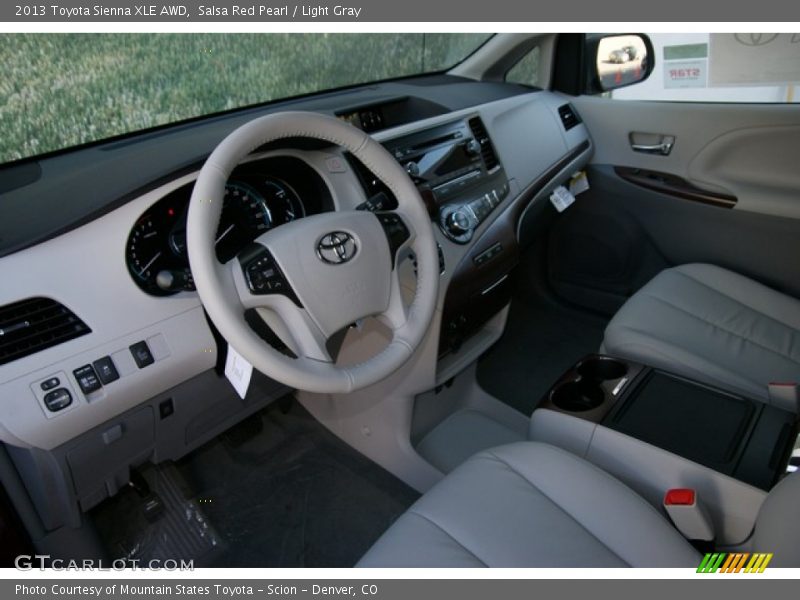Salsa Red Pearl / Light Gray 2013 Toyota Sienna XLE AWD
