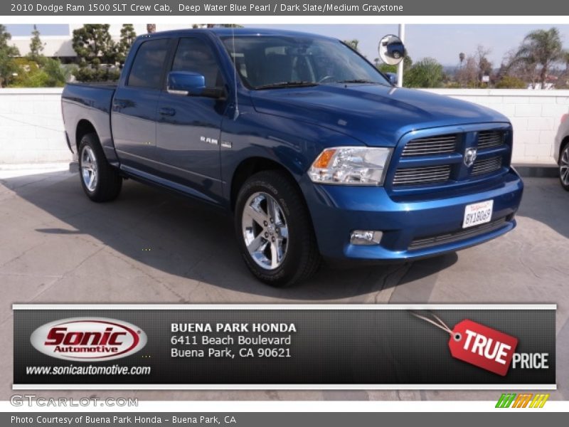 Deep Water Blue Pearl / Dark Slate/Medium Graystone 2010 Dodge Ram 1500 SLT Crew Cab