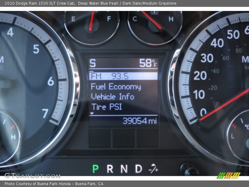 Deep Water Blue Pearl / Dark Slate/Medium Graystone 2010 Dodge Ram 1500 SLT Crew Cab