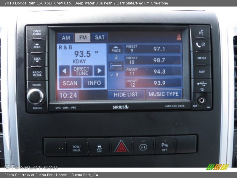 Deep Water Blue Pearl / Dark Slate/Medium Graystone 2010 Dodge Ram 1500 SLT Crew Cab