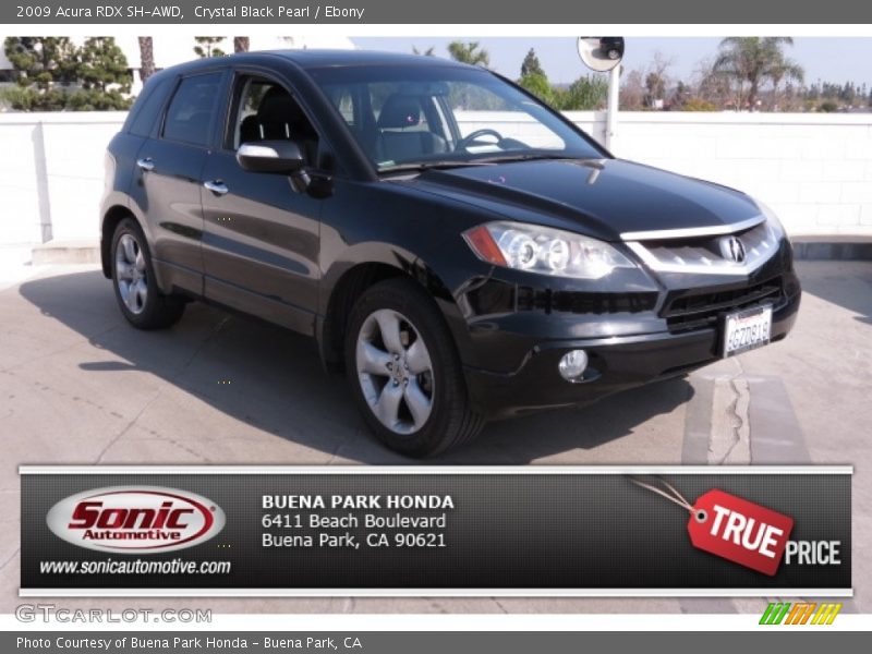 Crystal Black Pearl / Ebony 2009 Acura RDX SH-AWD