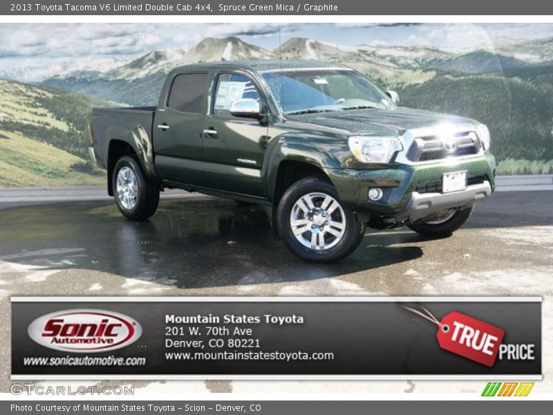 Spruce Green Mica / Graphite 2013 Toyota Tacoma V6 Limited Double Cab 4x4