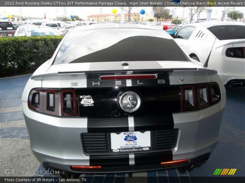 Ingot Silver Metallic / Shelby Charcoal Black/Black Accent Recaro Sport Seats 2013 Ford Mustang Shelby GT500 SVT Performance Package Coupe