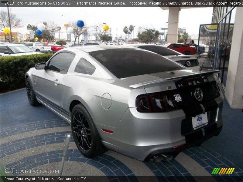 Ingot Silver Metallic / Shelby Charcoal Black/Black Accent Recaro Sport Seats 2013 Ford Mustang Shelby GT500 SVT Performance Package Coupe