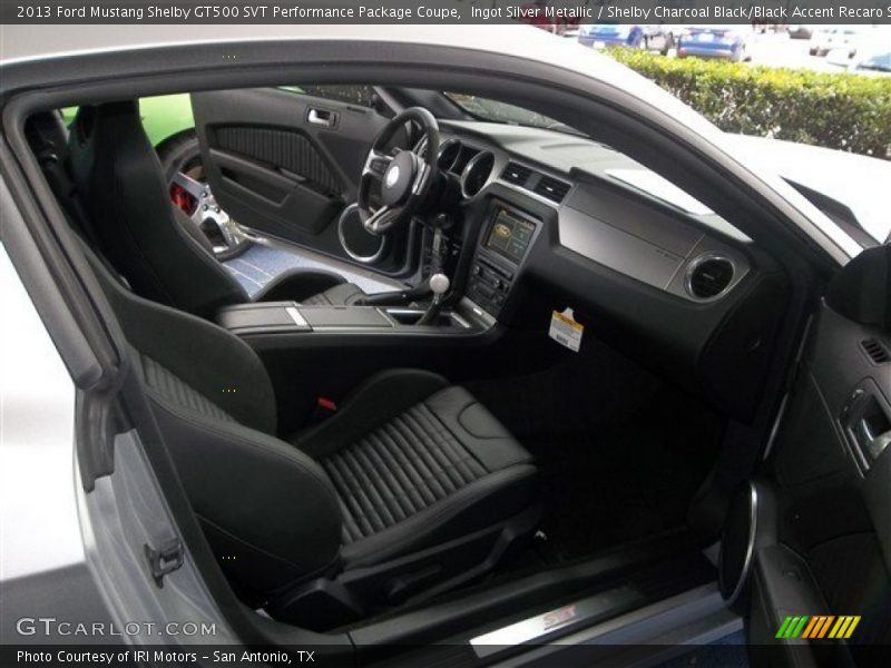  2013 Mustang Shelby GT500 SVT Performance Package Coupe Shelby Charcoal Black/Black Accent Recaro Sport Seats Interior