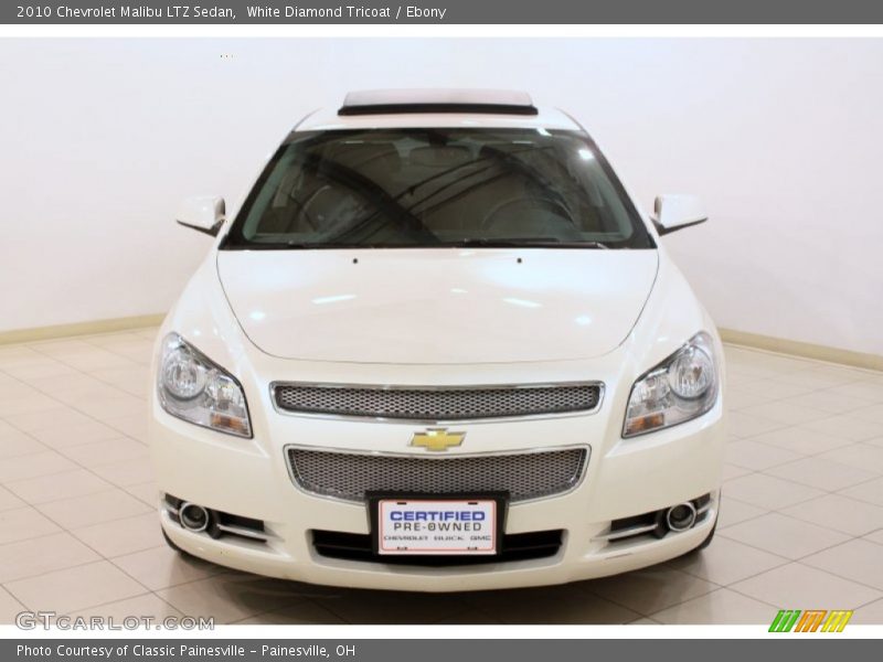 White Diamond Tricoat / Ebony 2010 Chevrolet Malibu LTZ Sedan