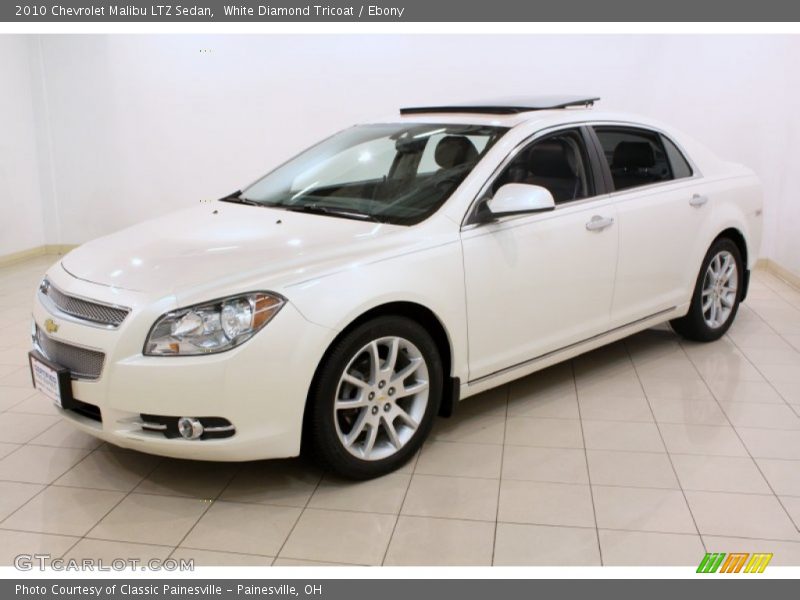 White Diamond Tricoat / Ebony 2010 Chevrolet Malibu LTZ Sedan