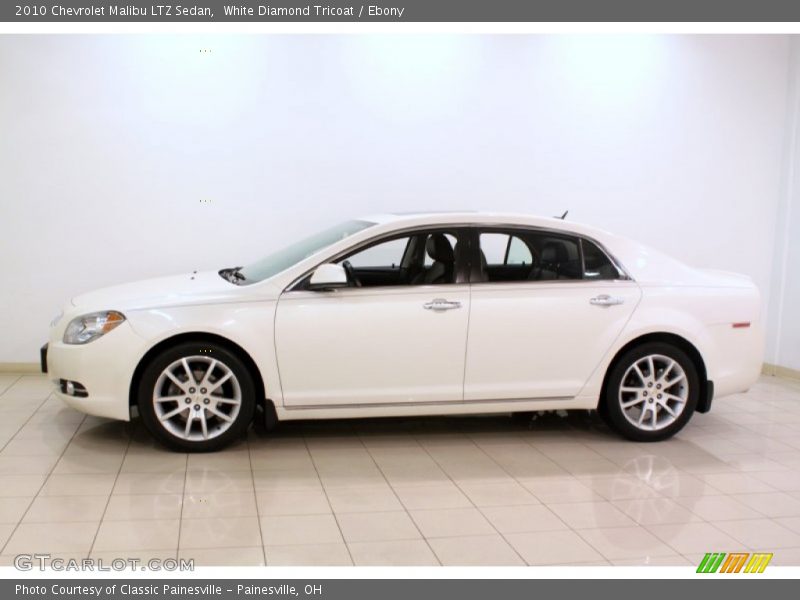 White Diamond Tricoat / Ebony 2010 Chevrolet Malibu LTZ Sedan
