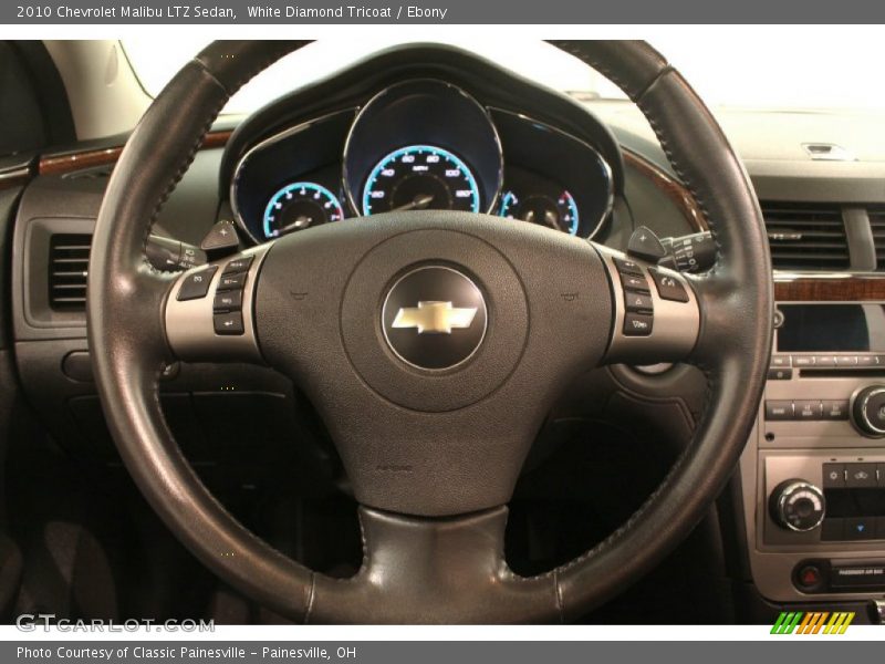 White Diamond Tricoat / Ebony 2010 Chevrolet Malibu LTZ Sedan