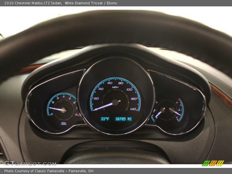 White Diamond Tricoat / Ebony 2010 Chevrolet Malibu LTZ Sedan