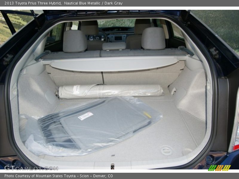 Nautical Blue Metallic / Dark Gray 2013 Toyota Prius Three Hybrid