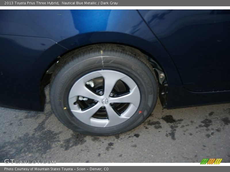 Nautical Blue Metallic / Dark Gray 2013 Toyota Prius Three Hybrid