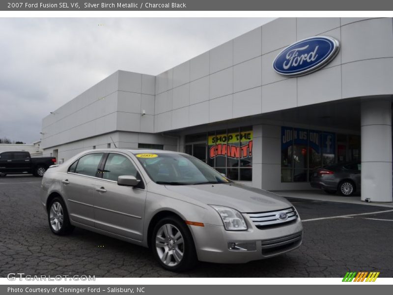 Silver Birch Metallic / Charcoal Black 2007 Ford Fusion SEL V6