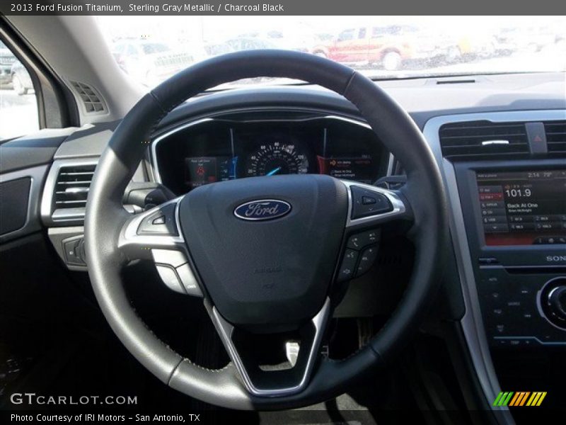 Sterling Gray Metallic / Charcoal Black 2013 Ford Fusion Titanium