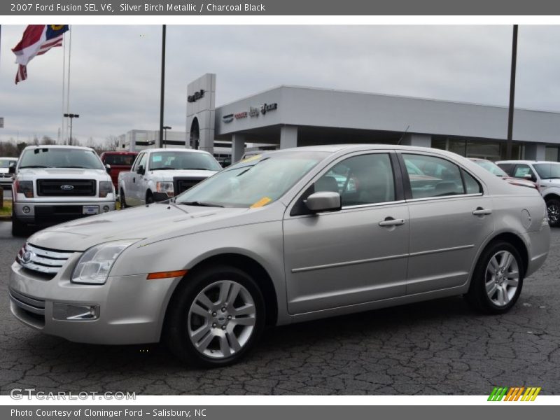 Silver Birch Metallic / Charcoal Black 2007 Ford Fusion SEL V6