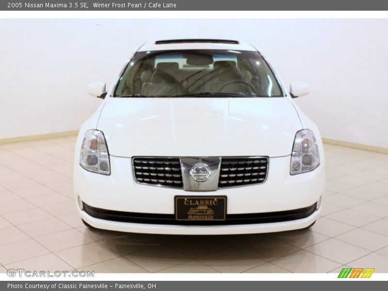 Winter Frost Pearl / Cafe Latte 2005 Nissan Maxima 3.5 SE