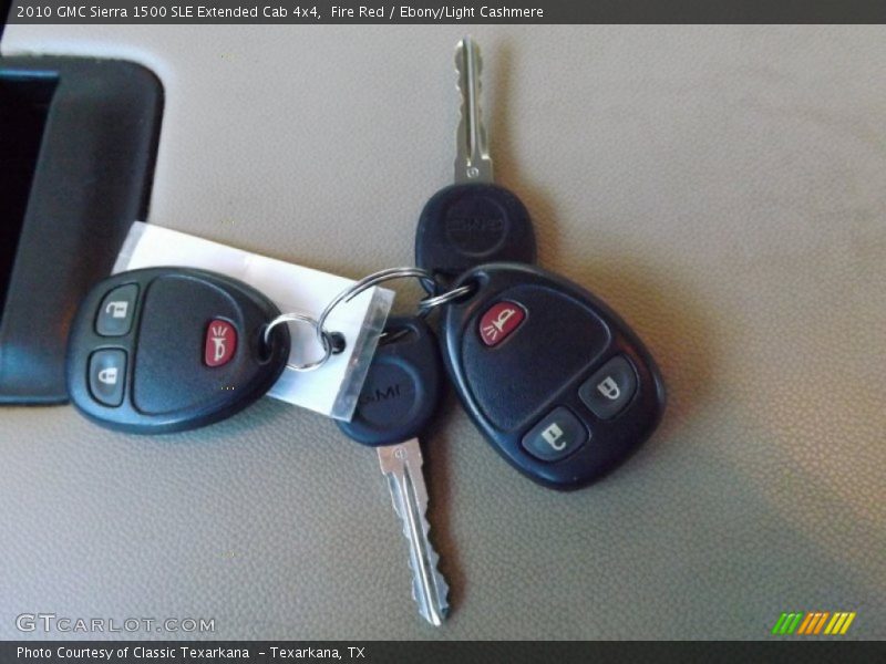 Fire Red / Ebony/Light Cashmere 2010 GMC Sierra 1500 SLE Extended Cab 4x4