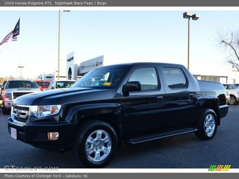 Nighthawk Black Pearl / Beige 2009 Honda Ridgeline RTS