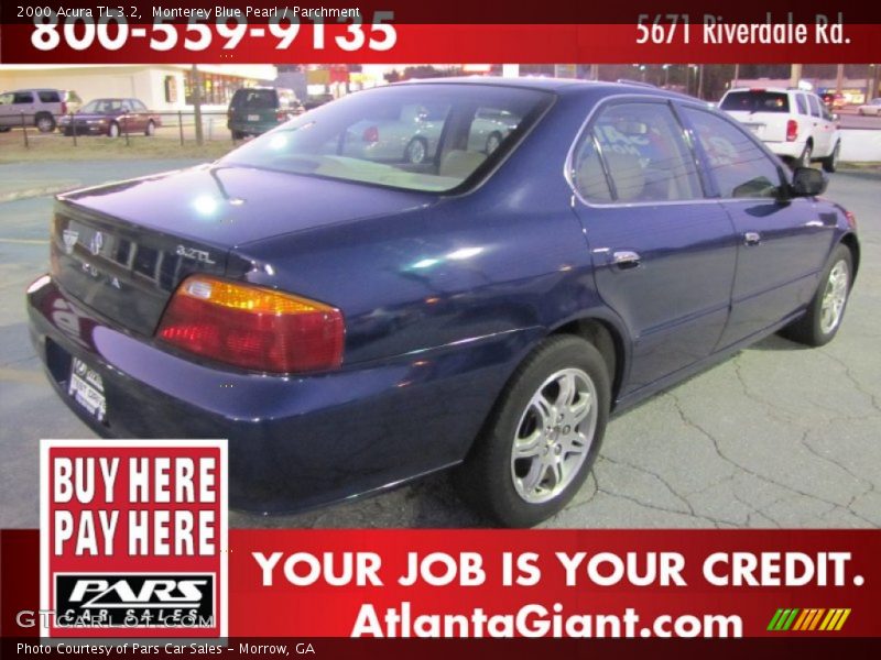 Monterey Blue Pearl / Parchment 2000 Acura TL 3.2