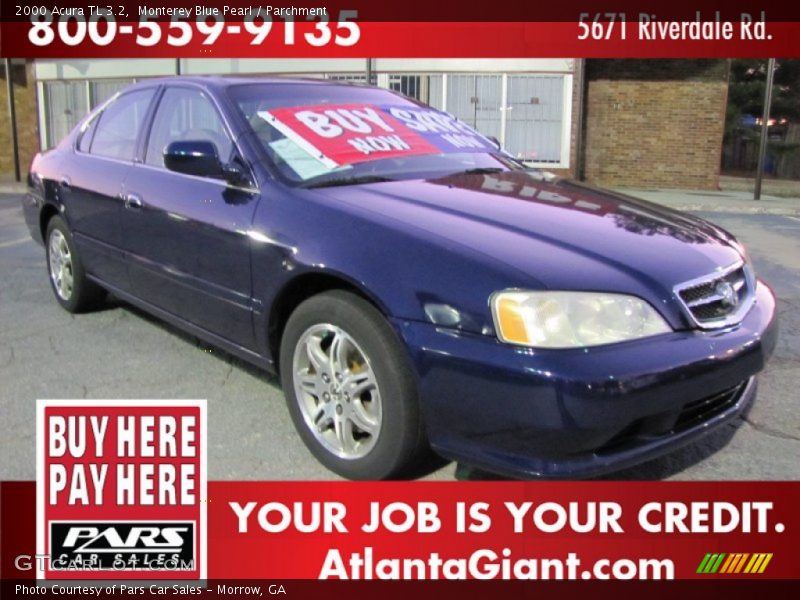 Monterey Blue Pearl / Parchment 2000 Acura TL 3.2