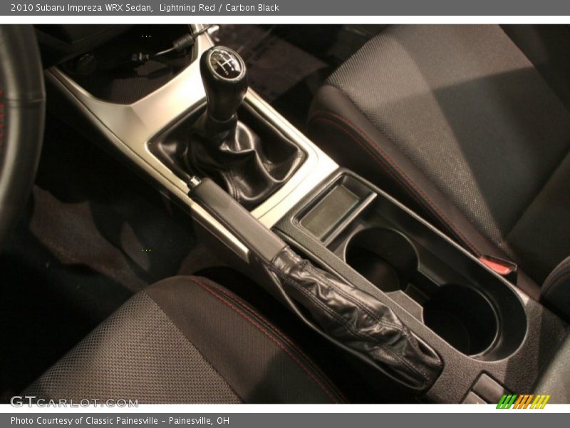 Lightning Red / Carbon Black 2010 Subaru Impreza WRX Sedan