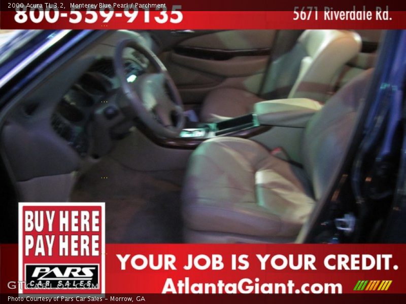 Monterey Blue Pearl / Parchment 2000 Acura TL 3.2
