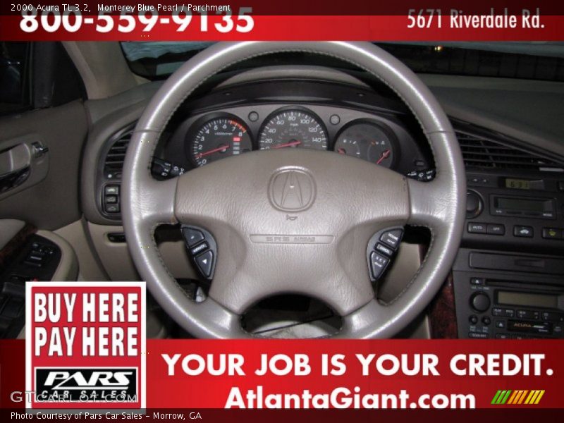 Monterey Blue Pearl / Parchment 2000 Acura TL 3.2