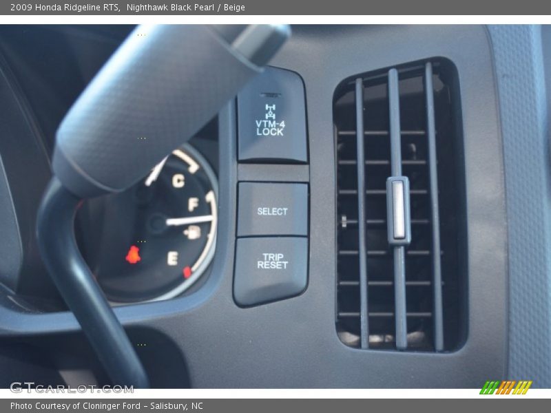 Controls of 2009 Ridgeline RTS