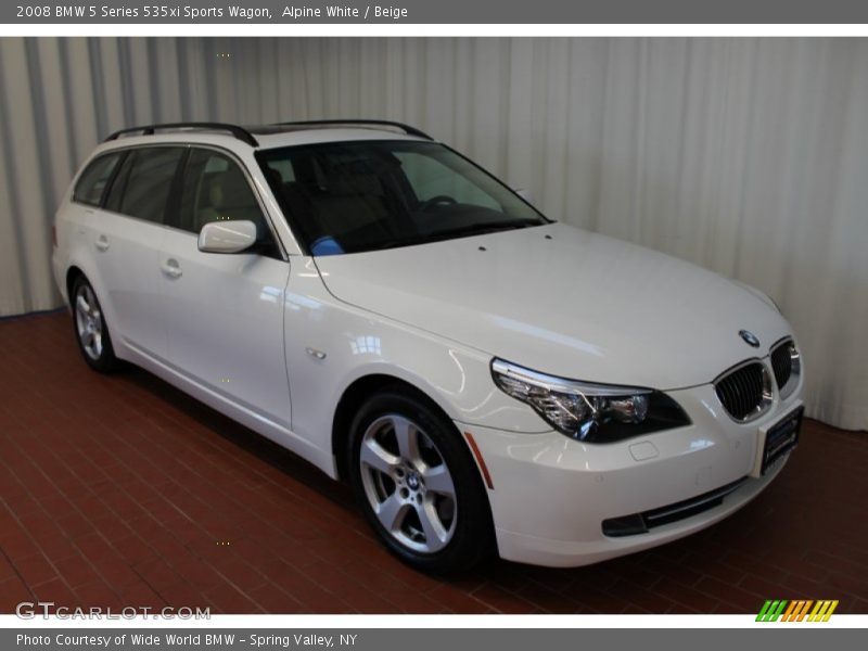 Alpine White / Beige 2008 BMW 5 Series 535xi Sports Wagon