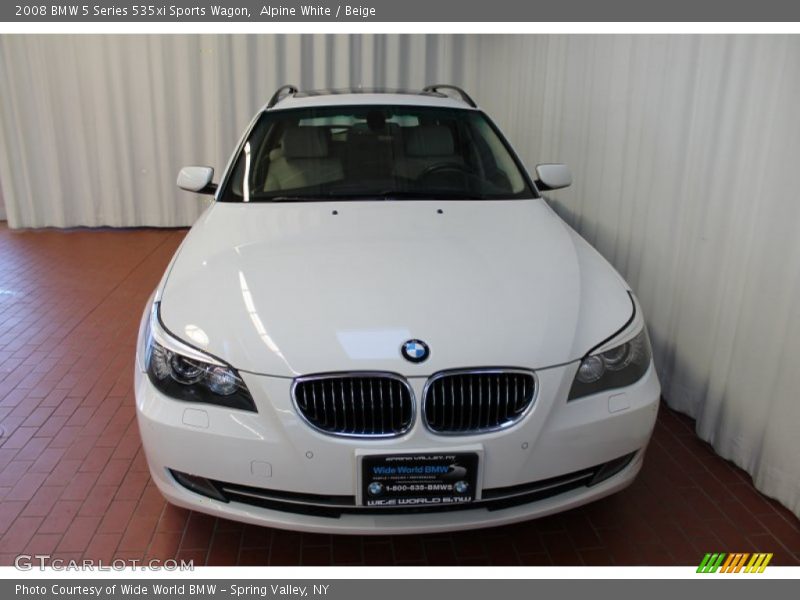 Alpine White / Beige 2008 BMW 5 Series 535xi Sports Wagon