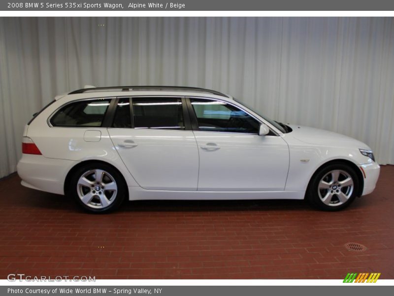 Alpine White / Beige 2008 BMW 5 Series 535xi Sports Wagon